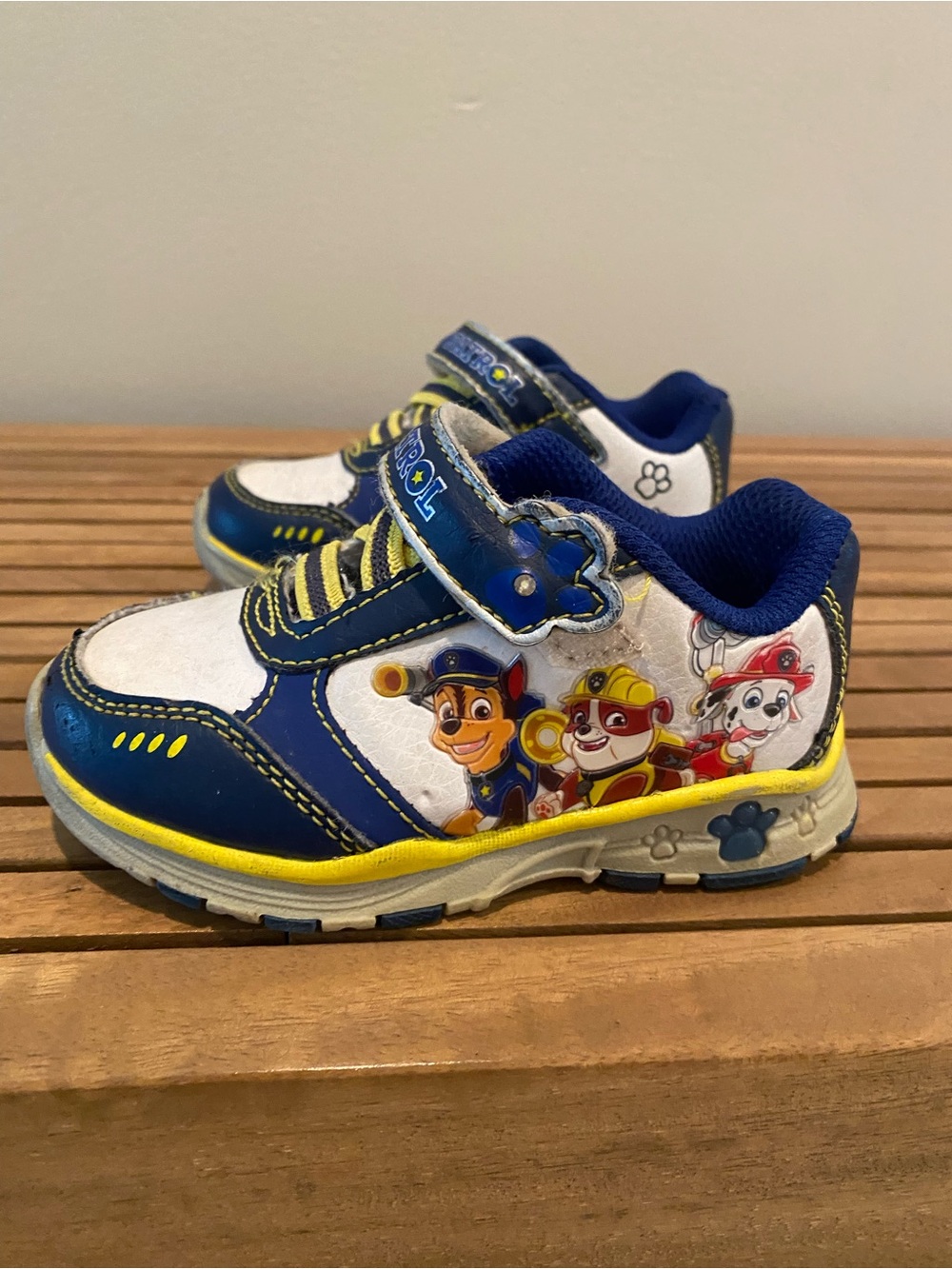 Paw Patrol Blue, White & Yellow Light-Up Kids Sneakers